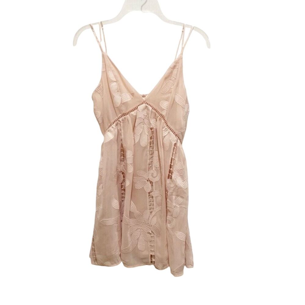 Lovers + Friends Dress Marni Guipere Floral Mini Pink Fairy Babydoll Y2K Size XS